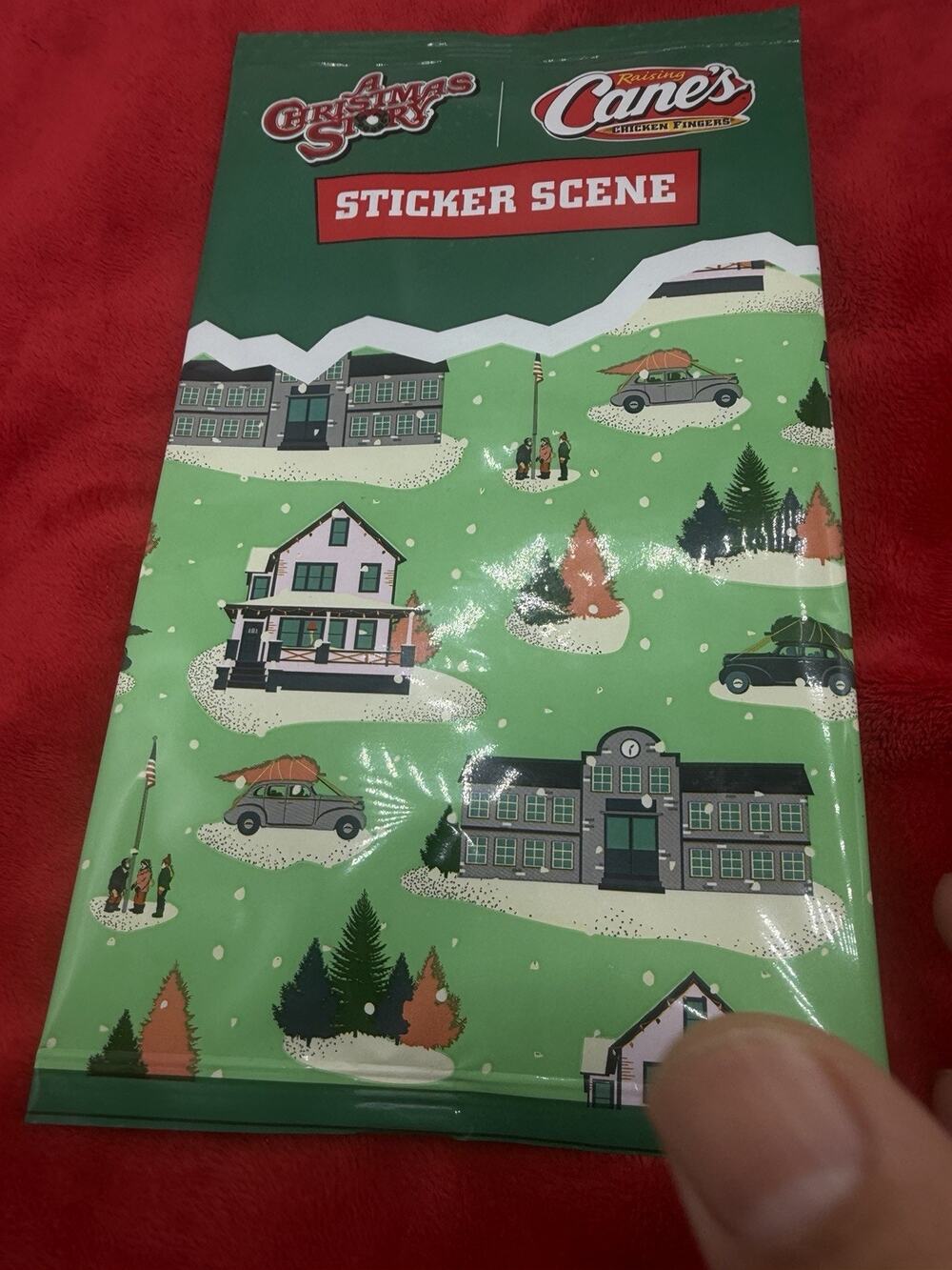 Raising Cane’s Christmas Story Sticker Scene Sealed Holiday Activity Pack 2025